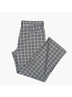 Izod Golf Mens 36x32 Purple Black Plaid Flat Front Performance Pants